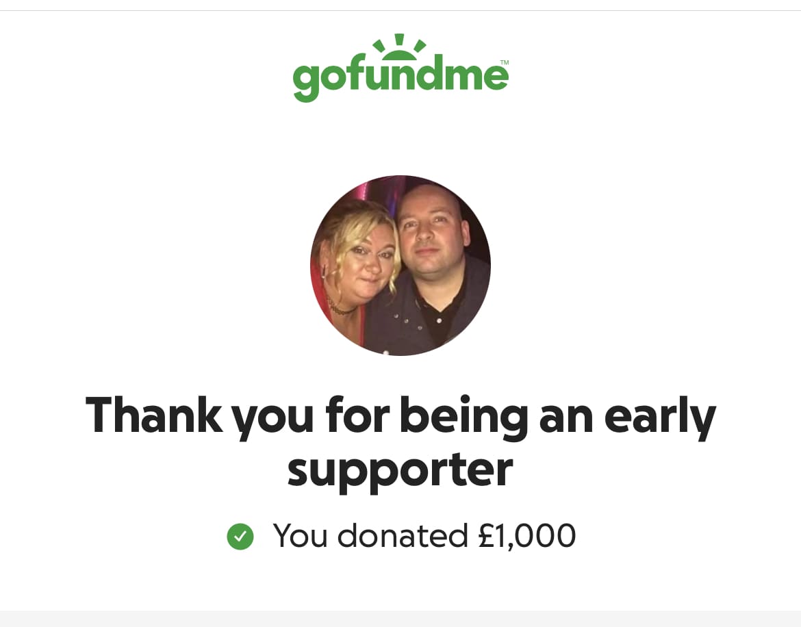 £1,000 Hand Casting Donation - Go Fund Me